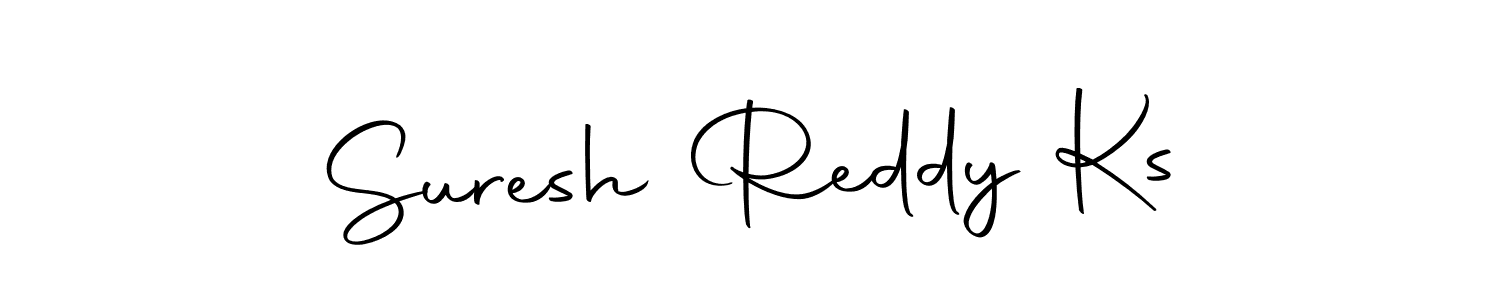 How to make Suresh Reddy Ks name signature. Use Autography-DOLnW style for creating short signs online. This is the latest handwritten sign. Suresh Reddy Ks signature style 10 images and pictures png