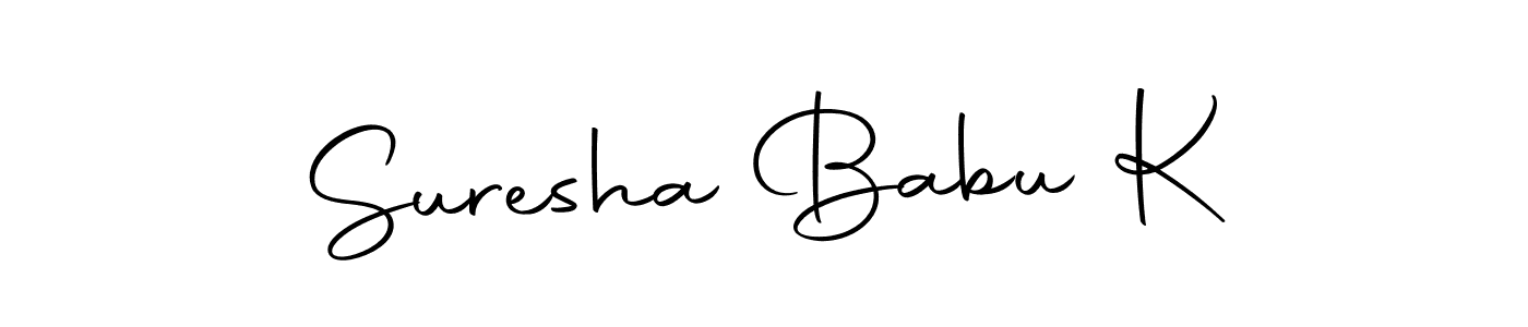Make a short Suresha Babu K signature style. Manage your documents anywhere anytime using Autography-DOLnW. Create and add eSignatures, submit forms, share and send files easily. Suresha Babu K signature style 10 images and pictures png