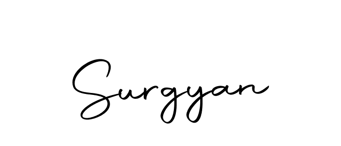 Make a beautiful signature design for name Surgyan. Use this online signature maker to create a handwritten signature for free. Surgyan signature style 10 images and pictures png