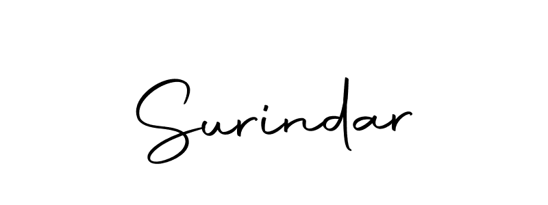 Design your own signature with our free online signature maker. With this signature software, you can create a handwritten (Autography-DOLnW) signature for name Surindar. Surindar signature style 10 images and pictures png