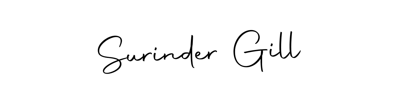 Make a beautiful signature design for name Surinder Gill. Use this online signature maker to create a handwritten signature for free. Surinder Gill signature style 10 images and pictures png