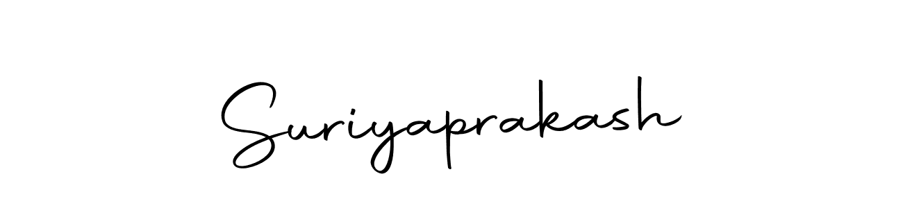 Create a beautiful signature design for name Suriyaprakash. With this signature (Autography-DOLnW) fonts, you can make a handwritten signature for free. Suriyaprakash signature style 10 images and pictures png