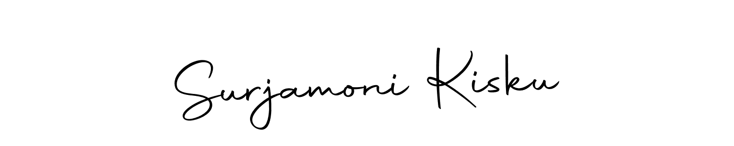 Also we have Surjamoni Kisku name is the best signature style. Create professional handwritten signature collection using Autography-DOLnW autograph style. Surjamoni Kisku signature style 10 images and pictures png