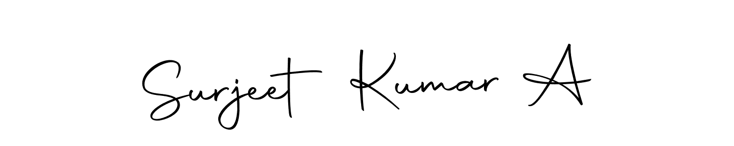 How to make Surjeet Kumar A name signature. Use Autography-DOLnW style for creating short signs online. This is the latest handwritten sign. Surjeet Kumar A signature style 10 images and pictures png