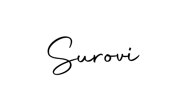 Design your own signature with our free online signature maker. With this signature software, you can create a handwritten (Autography-DOLnW) signature for name Surovi. Surovi signature style 10 images and pictures png