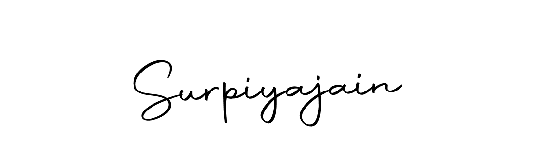 This is the best signature style for the Surpiyajain name. Also you like these signature font (Autography-DOLnW). Mix name signature. Surpiyajain signature style 10 images and pictures png