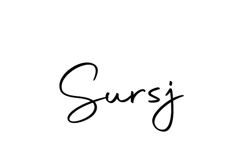The best way (Autography-DOLnW) to make a short signature is to pick only two or three words in your name. The name Sursj include a total of six letters. For converting this name. Sursj signature style 10 images and pictures png