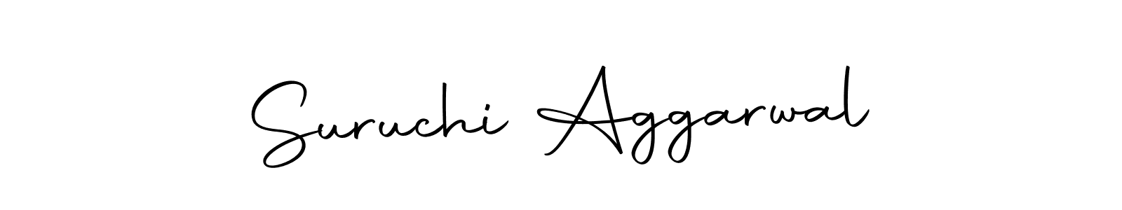 How to make Suruchi Aggarwal name signature. Use Autography-DOLnW style for creating short signs online. This is the latest handwritten sign. Suruchi Aggarwal signature style 10 images and pictures png