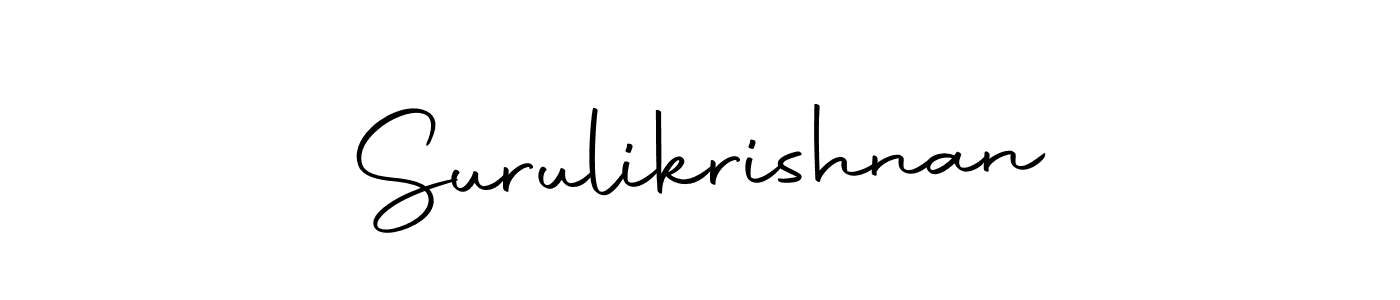 Use a signature maker to create a handwritten signature online. With this signature software, you can design (Autography-DOLnW) your own signature for name Surulikrishnan. Surulikrishnan signature style 10 images and pictures png