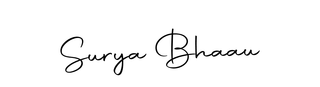 Use a signature maker to create a handwritten signature online. With this signature software, you can design (Autography-DOLnW) your own signature for name Surya Bhaau. Surya Bhaau signature style 10 images and pictures png