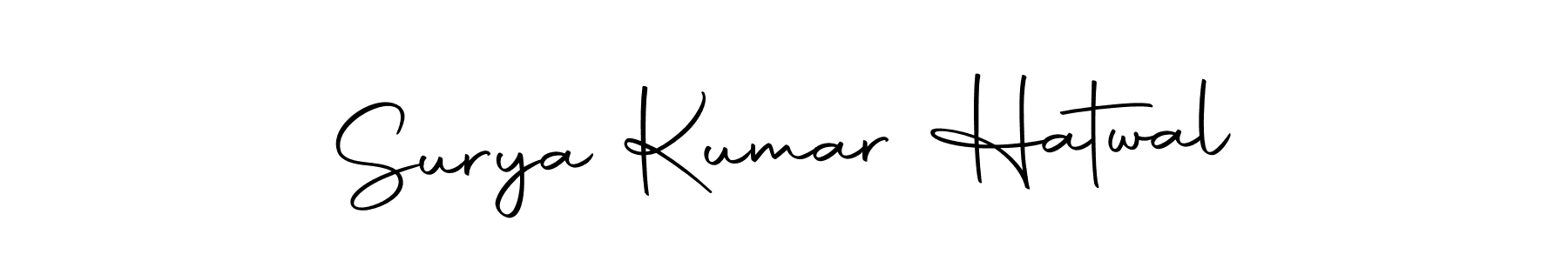 Create a beautiful signature design for name Surya Kumar Hatwal. With this signature (Autography-DOLnW) fonts, you can make a handwritten signature for free. Surya Kumar Hatwal signature style 10 images and pictures png