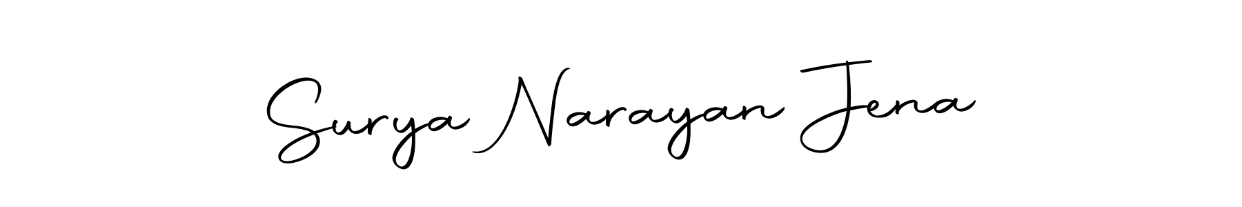 How to make Surya Narayan Jena name signature. Use Autography-DOLnW style for creating short signs online. This is the latest handwritten sign. Surya Narayan Jena signature style 10 images and pictures png