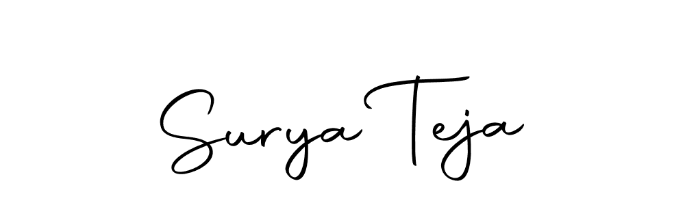 You should practise on your own different ways (Autography-DOLnW) to write your name (Surya Teja) in signature. don't let someone else do it for you. Surya Teja signature style 10 images and pictures png