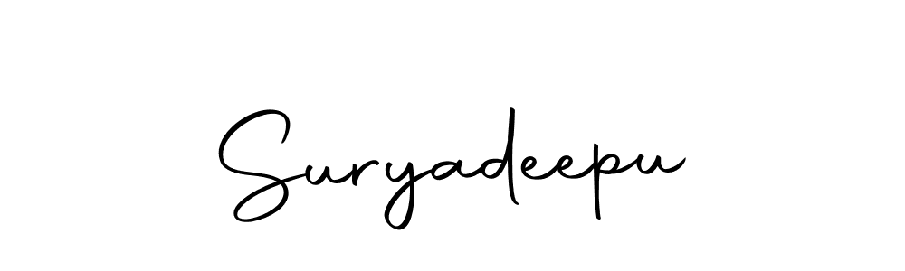 How to make Suryadeepu name signature. Use Autography-DOLnW style for creating short signs online. This is the latest handwritten sign. Suryadeepu signature style 10 images and pictures png