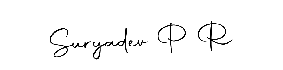 Autography-DOLnW is a professional signature style that is perfect for those who want to add a touch of class to their signature. It is also a great choice for those who want to make their signature more unique. Get Suryadev P R name to fancy signature for free. Suryadev P R signature style 10 images and pictures png
