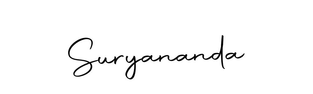 Use a signature maker to create a handwritten signature online. With this signature software, you can design (Autography-DOLnW) your own signature for name Suryananda. Suryananda signature style 10 images and pictures png