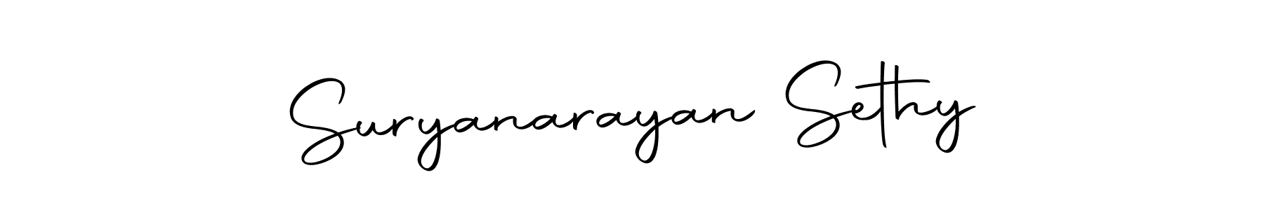 The best way (Autography-DOLnW) to make a short signature is to pick only two or three words in your name. The name Suryanarayan Sethy include a total of six letters. For converting this name. Suryanarayan Sethy signature style 10 images and pictures png