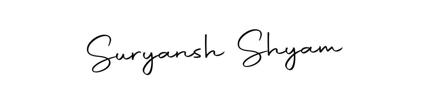 Design your own signature with our free online signature maker. With this signature software, you can create a handwritten (Autography-DOLnW) signature for name Suryansh Shyam. Suryansh Shyam signature style 10 images and pictures png