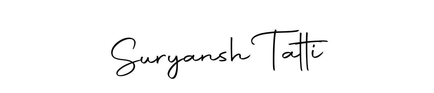 Make a beautiful signature design for name Suryansh Tatti. Use this online signature maker to create a handwritten signature for free. Suryansh Tatti signature style 10 images and pictures png
