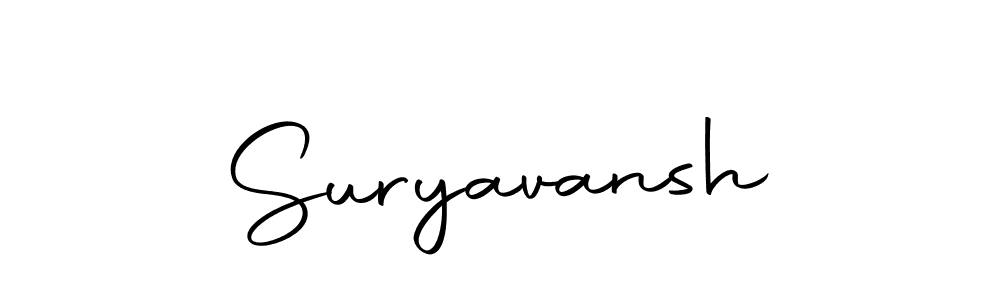 Design your own signature with our free online signature maker. With this signature software, you can create a handwritten (Autography-DOLnW) signature for name Suryavansh. Suryavansh signature style 10 images and pictures png