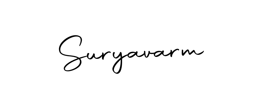 Make a beautiful signature design for name Suryavarm. With this signature (Autography-DOLnW) style, you can create a handwritten signature for free. Suryavarm signature style 10 images and pictures png