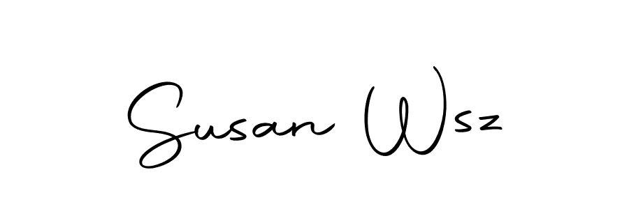 How to make Susan Wsz name signature. Use Autography-DOLnW style for creating short signs online. This is the latest handwritten sign. Susan Wsz signature style 10 images and pictures png