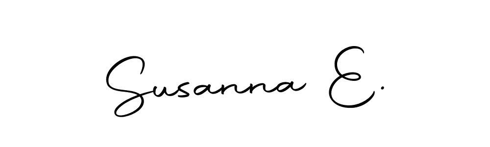 Check out images of Autograph of Susanna E. name. Actor Susanna E. Signature Style. Autography-DOLnW is a professional sign style online. Susanna E. signature style 10 images and pictures png