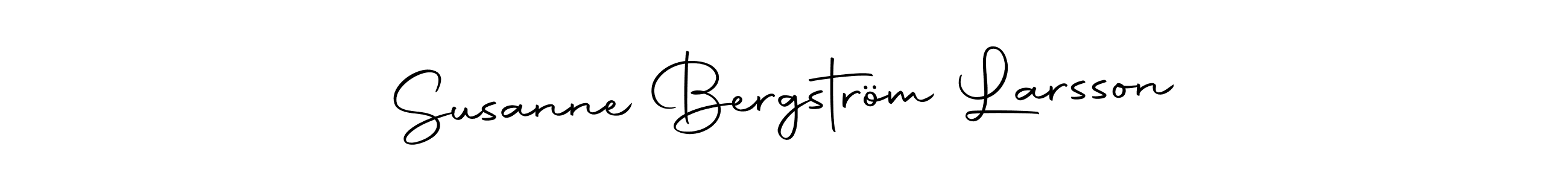 How to make Susanne Bergström Larsson name signature. Use Autography-DOLnW style for creating short signs online. This is the latest handwritten sign. Susanne Bergström Larsson signature style 10 images and pictures png