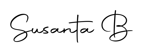 Personalize your online presence with Susanta B signature rendered in elegant Autography-DOLnW font. Great for website footers and blogs. Susanta B signature style 10 images and pictures png