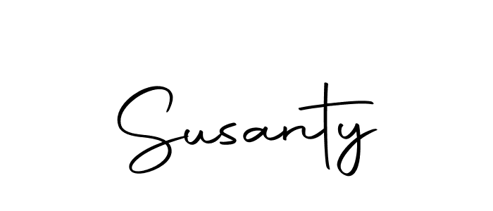 Use a signature maker to create a handwritten signature online. With this signature software, you can design (Autography-DOLnW) your own signature for name Susanty. Susanty signature style 10 images and pictures png