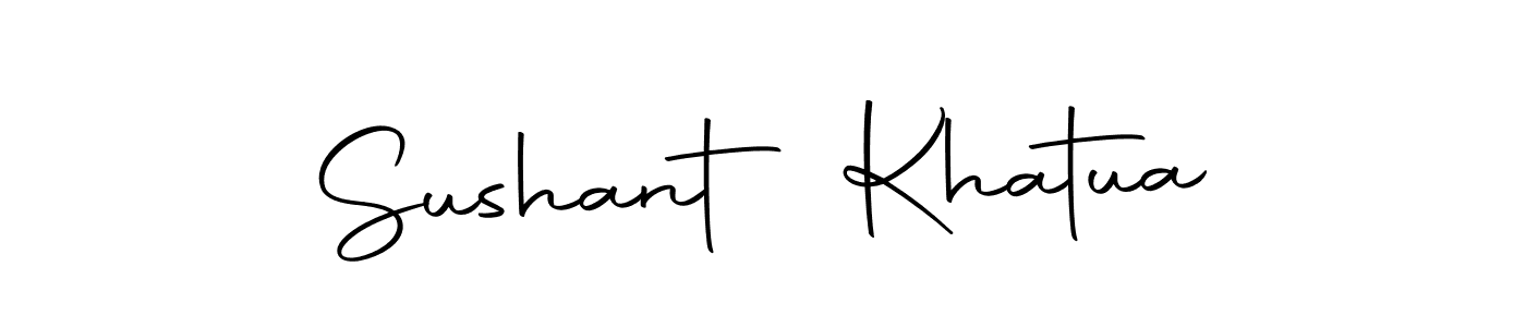 The best way (Autography-DOLnW) to make a short signature is to pick only two or three words in your name. The name Sushant Khatua include a total of six letters. For converting this name. Sushant Khatua signature style 10 images and pictures png