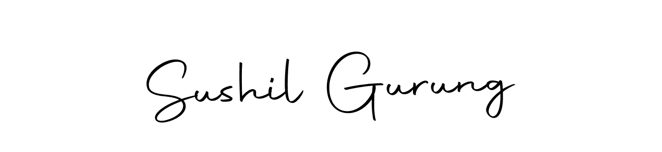 Create a beautiful signature design for name Sushil Gurung. With this signature (Autography-DOLnW) fonts, you can make a handwritten signature for free. Sushil Gurung signature style 10 images and pictures png