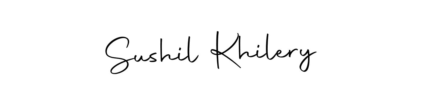 How to make Sushil Khilery name signature. Use Autography-DOLnW style for creating short signs online. This is the latest handwritten sign. Sushil Khilery signature style 10 images and pictures png