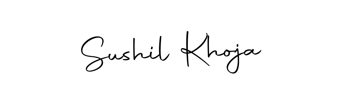 How to make Sushil Khoja name signature. Use Autography-DOLnW style for creating short signs online. This is the latest handwritten sign. Sushil Khoja signature style 10 images and pictures png