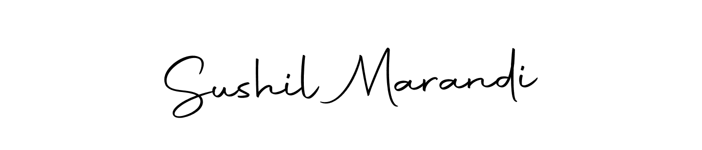 How to make Sushil Marandi name signature. Use Autography-DOLnW style for creating short signs online. This is the latest handwritten sign. Sushil Marandi signature style 10 images and pictures png