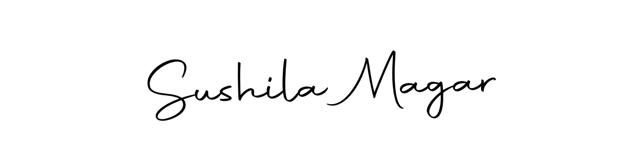 Make a beautiful signature design for name Sushila Magar. Use this online signature maker to create a handwritten signature for free. Sushila Magar signature style 10 images and pictures png