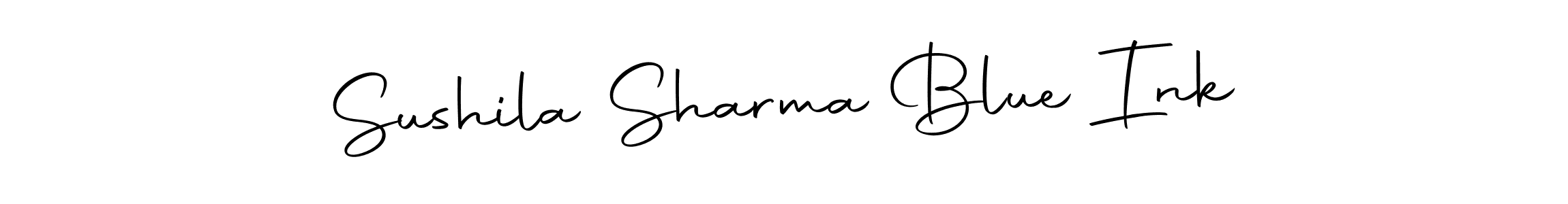 Make a short Sushila Sharma Blue Ink signature style. Manage your documents anywhere anytime using Autography-DOLnW. Create and add eSignatures, submit forms, share and send files easily. Sushila Sharma Blue Ink signature style 10 images and pictures png