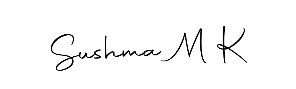 This is the best signature style for the Sushma M K name. Also you like these signature font (Autography-DOLnW). Mix name signature. Sushma M K signature style 10 images and pictures png