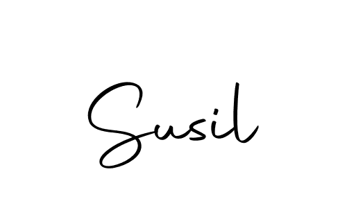 You should practise on your own different ways (Autography-DOLnW) to write your name (Susil) in signature. don't let someone else do it for you. Susil signature style 10 images and pictures png