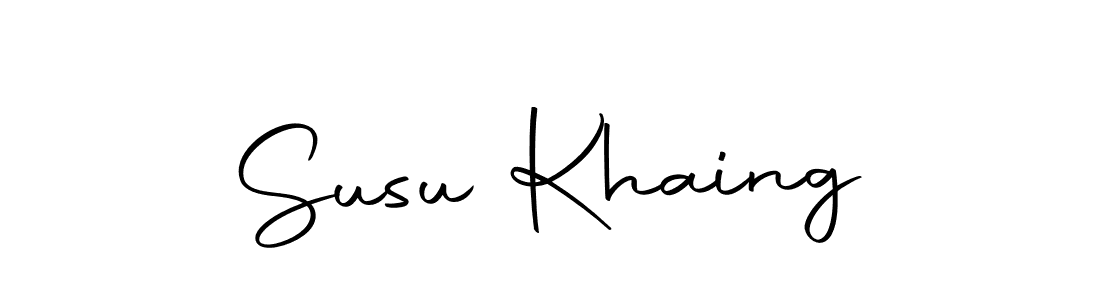 Design your own signature with our free online signature maker. With this signature software, you can create a handwritten (Autography-DOLnW) signature for name Susu Khaing. Susu Khaing signature style 10 images and pictures png