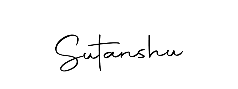 Design your own signature with our free online signature maker. With this signature software, you can create a handwritten (Autography-DOLnW) signature for name Sutanshu. Sutanshu signature style 10 images and pictures png