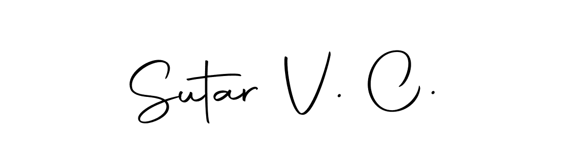 This is the best signature style for the Sutar V. C. name. Also you like these signature font (Autography-DOLnW). Mix name signature. Sutar V. C. signature style 10 images and pictures png