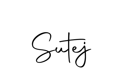 The best way (Autography-DOLnW) to make a short signature is to pick only two or three words in your name. The name Sutej include a total of six letters. For converting this name. Sutej signature style 10 images and pictures png