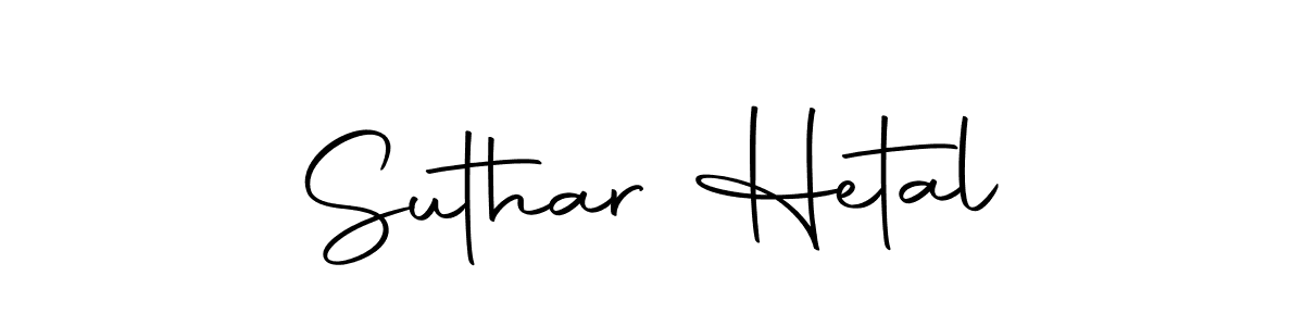 Make a beautiful signature design for name Suthar Hetal. Use this online signature maker to create a handwritten signature for free. Suthar Hetal signature style 10 images and pictures png