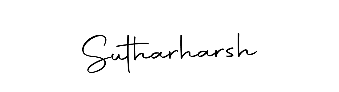 Create a beautiful signature design for name Sutharharsh. With this signature (Autography-DOLnW) fonts, you can make a handwritten signature for free. Sutharharsh signature style 10 images and pictures png