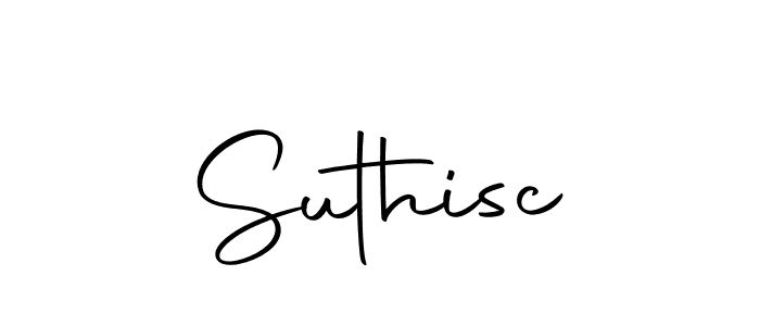 You should practise on your own different ways (Autography-DOLnW) to write your name (Suthisc) in signature. don't let someone else do it for you. Suthisc signature style 10 images and pictures png