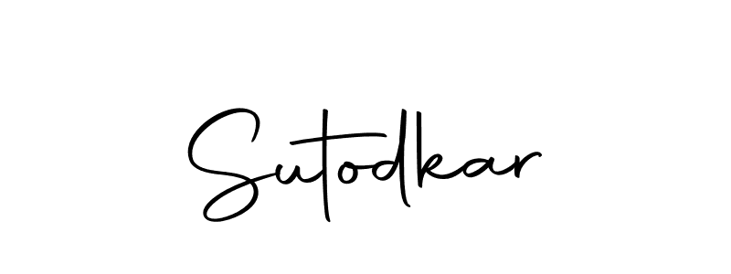 Use a signature maker to create a handwritten signature online. With this signature software, you can design (Autography-DOLnW) your own signature for name Sutodkar. Sutodkar signature style 10 images and pictures png