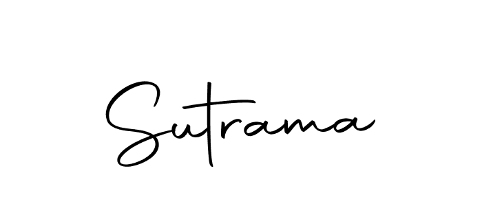 You should practise on your own different ways (Autography-DOLnW) to write your name (Sutrama) in signature. don't let someone else do it for you. Sutrama signature style 10 images and pictures png