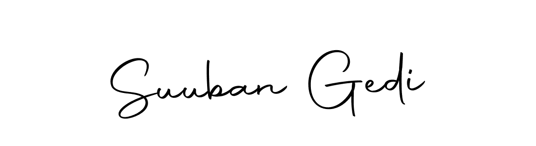 Use a signature maker to create a handwritten signature online. With this signature software, you can design (Autography-DOLnW) your own signature for name Suuban Gedi. Suuban Gedi signature style 10 images and pictures png