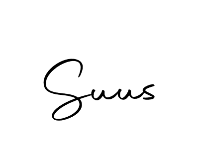 How to make Suus name signature. Use Autography-DOLnW style for creating short signs online. This is the latest handwritten sign. Suus signature style 10 images and pictures png